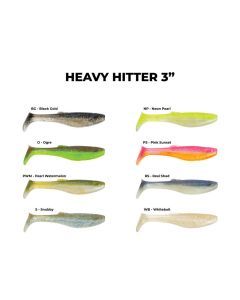 6 Pack of 3 Inch Rapala Crush City Heavy Hitter Soft Plastic Paddle Tail Lures