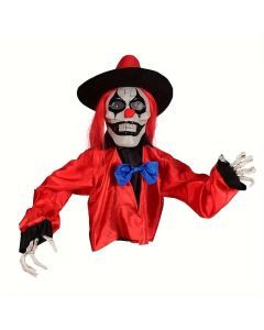 1pc Scary Clown Ground Stake – Red Clown