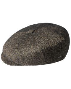Bailey Beech Mens Ivy Newsboy Flat Cap - Brown (Classic Wool Fabric Hat)