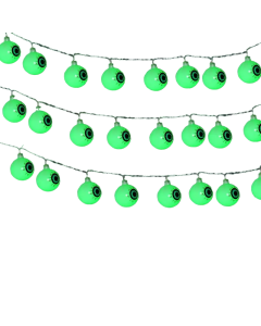 Spooky Solar Spectacles: Green Eyeball Halloween Lights