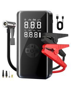 Car Battery Starter Kit with Air Compressor (7-in-1)