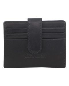 Pierre Cardin Mens Leather Bi-Fold Wallet - Black (Credit Card Holder RFID Protection)
