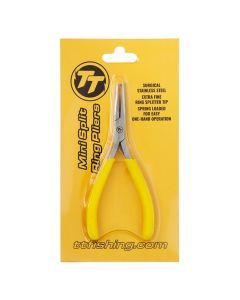 TT Fishing 4.5" Stainless Steel Mini Split Ring Pliers with Spring Loaded Handle