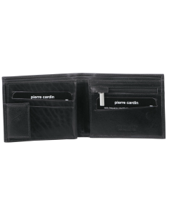 Pierre Cardin Mens Soft Rustic Leather RFID Wallet - Black