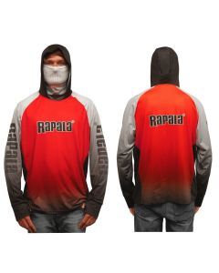 Rapala Breathable Hooded Long Sleeve Fishing Shirt with Built-In Face Mask