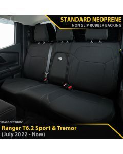 Ford Ranger T6.2 Sport & Tremor Neoprene Rear Row Seat Covers