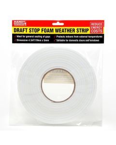 Draught Stop Foam Weather Strip 4.5m tape