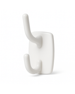 Deco Self-Adhesive Double Hook - White - 2.3kg Capacity per Hook