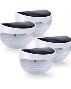 Twinkling Festive Glow: Christmas Solar Fence Lights 4-Pack