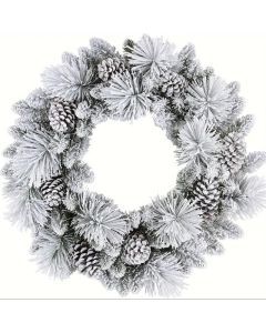 Classic Halloween Autumn Frosted Pine Wreath