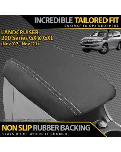 Razorback 4x4 GP4 Standard Neoprene Console Lid Cover suitable for a Toyota Landcruiser 200 Series (Available)