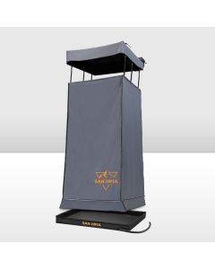 San Hima Camping Shower Tent Awning Fold-Out Grey & Camping Shower Tent Base