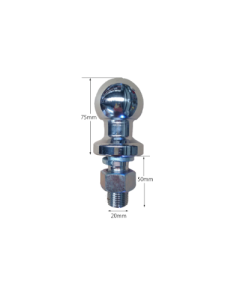 50mm Chrome Tow Ball  Shank 3.5T