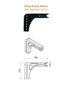 Hayman Reese 50151 Cast Shank - 30mm Drop