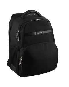 Pierre Cardin Mens 30L Large Travel Backpack - Black (w/ 15" Laptop Sleeve & RFID Blocking)