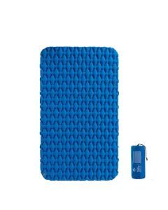Double Air Mattress Inflatable Sleeping Pad Blue