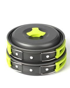 6-Piece Portable Camping Cookware Set Green