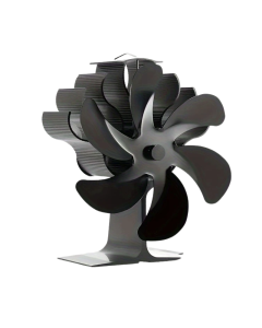 Silent Heat-Powered Wood Stove Fan (6-Blade)