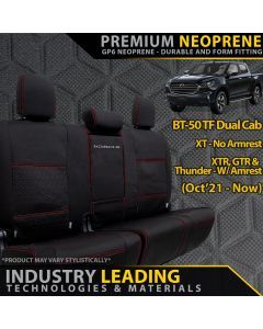 Mazda BT-50 TF Premium Neoprene Rear Row Seat Covers