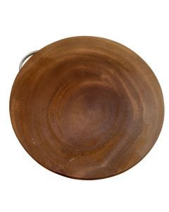 39cm Round Acacia Chopping Board - Natural Hard Wood Cutting Board