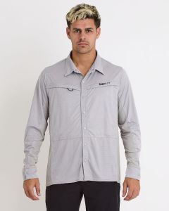 Jet Pilot Venture Ls Mens Sun Shirt Grey