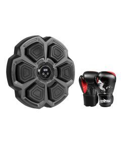 Centra Punching Box Music Machine Training Bluetooth 8 OZ Boxing Glove Black