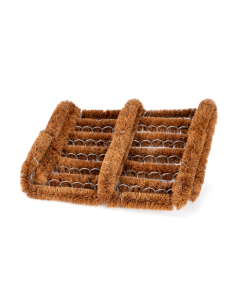 Boot & Shoe Scraper Mat 35x30cm - Brown (Dirt Cleaner)