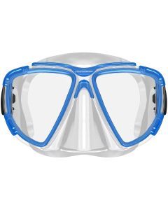 Mirage Platinum Adult Silicone Twin Lens Snorkelling Mask (Blue)