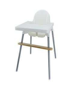 Reposapies de Bebe Footrest Baby Natural Bamboo Baby Highchair Foot Rest High Chair Footrest with Rubber Rings