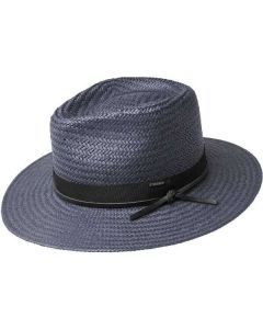 Bailey Dreyer Mens Woven Paper Straw Fedora Hat - Slate