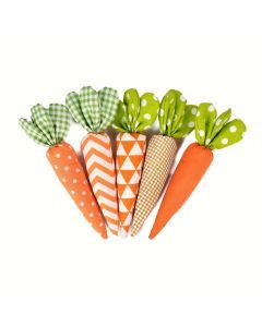 Set of 5 Colorful Carrot Decorations for Home Decor