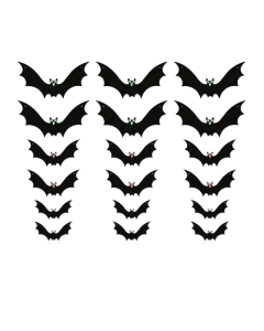 18pcs Batty Delights: Charming Halloween Hangings