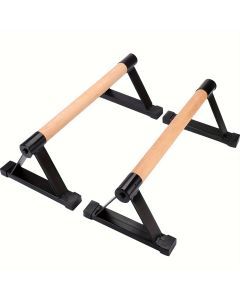 1 Pair Push-up Parallettes Bars(Black Beech Wood)