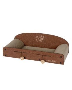 Pawz Cat Scratcher Scratching Board Corrugated Cardboard Scratch Bed Toy 2 Balls