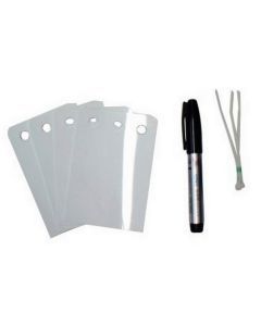 Crab Pot ID Kit - 4 x Identification Tags, 4 x Zip Ties,1 x Permanent Marker Pen