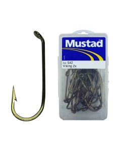 1 Box of Mustad 542 Bronze French Viking 2x Strong Fishing Hooks