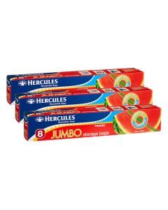 Hercules Jumbo Storage Bags 8pk x3