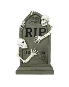 Tombstone 3D Gothic with Skeleton Base Decor