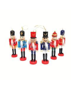Christmas Nutcracker Ornament Wooden Figures (Set 6-Piece)