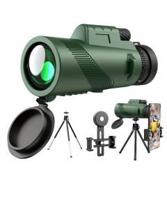 HD Monocular Telescope with Phone Holder and Tripod