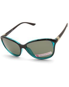 North Beach Fifine Black-Green/Green Polarised Women's Fashion Sunglasses