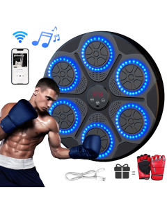 Smart Music Boxing Machine - W/ Bluetooth Connectivity and Gloves