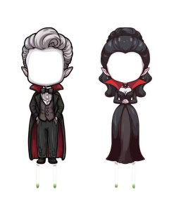 Halloween Vampire Yard Stake Sign (2pcs)