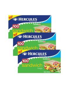 Hercules Sandwich Bags 100pk x3