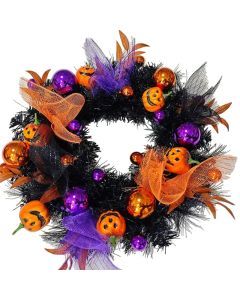 Halloween Pumpkin Wreath Door Decoration