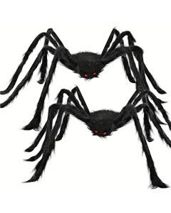 Double Trouble: Realistic Hairy Spider Duo for Halloween