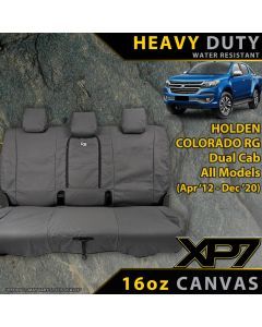 Holden Colorado RG Heavy Duty XP7 Canvas Rear Seat Covers (Made to Order)