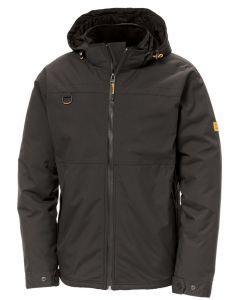 Caterpillar Chinook Mens Waterproof Hooded Zip Jacket - Black (Winter Ski Coat)