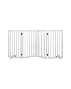 Pawz Wooden Pet Gate Dog Fence Safety Stair Barrier Security Door 4 Panel Large