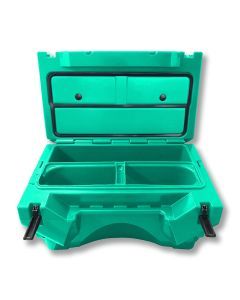 FISHCOOL KIT W- STRAP, LIVE BAIT TANK & LEASHES SEAFOAM BLUE